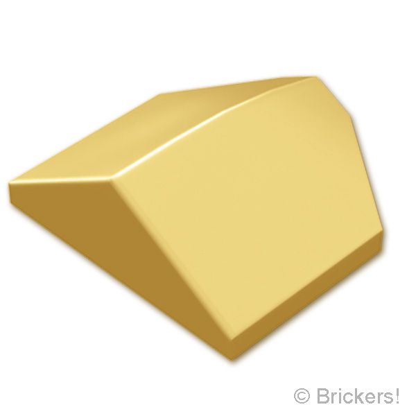 LEGO® パーツ 6594868 スロープ カーブ ダブル 33° 2 x 2 ：[MetallicGold / メタリックゴールド] 1762-MG 