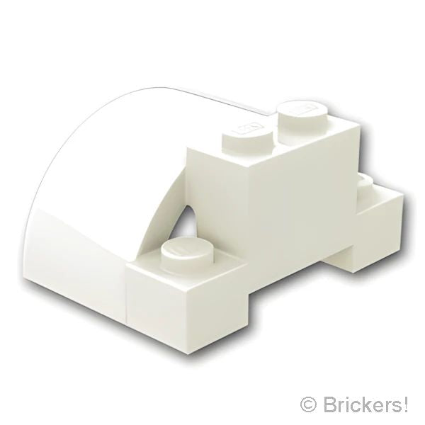 LEGO® パーツ 6425459 ビークル カー マッドガード 4 x 3 x 1 2/3 - ワイド シリンダー：[White / ホワイト] 1846-001 