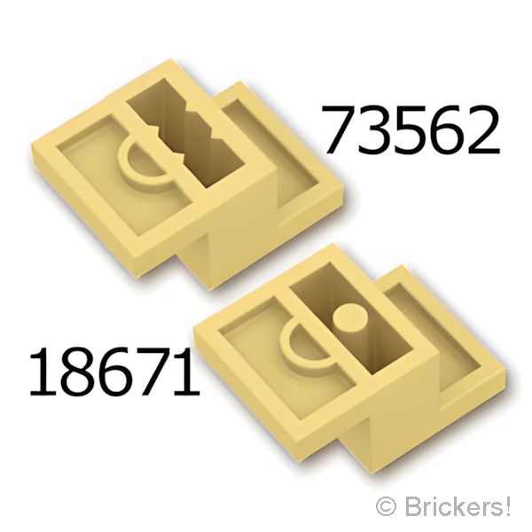 LEGO® パーツ 6194847 ブラケット 3 x 2 x 1 - 1/3：[Tan / タン] 18671-005 