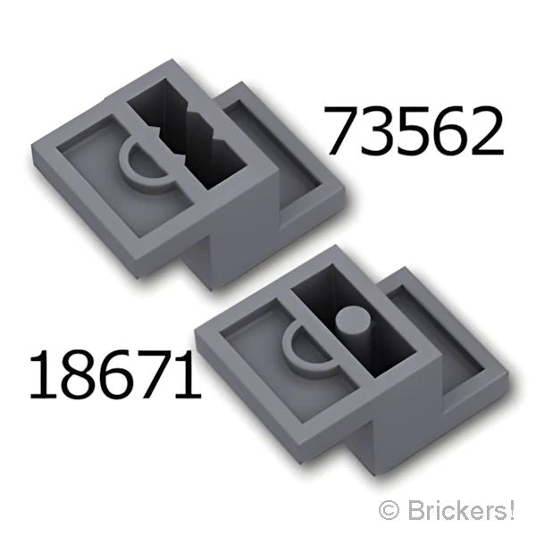 LEGO® パーツ 6099909 ブラケット 3 x 2 x 1 - 1/3：[Dark Bluish Gray / ダークグレー] 18671-199 