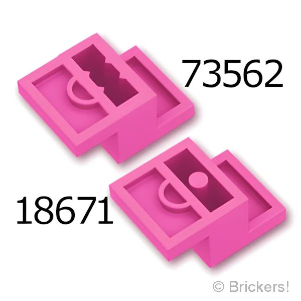 LEGO® パーツ 6336609 ブラケット 3 x 2 x 1 - 1/3：[Dark Pink / ダークピンク] 18671-221 