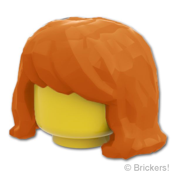 LEGO® パーツ 6569871 ミニフィグ ヘア - ミディアムウェーブ（前髪あり）：[Dark Orange / ダークオレンジ] 1879-038 