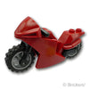 レーシングバイク ブラックフレーム＆フラットシルバーホイール&ブラックーハンドル：[Dark Red / ダークレッド]