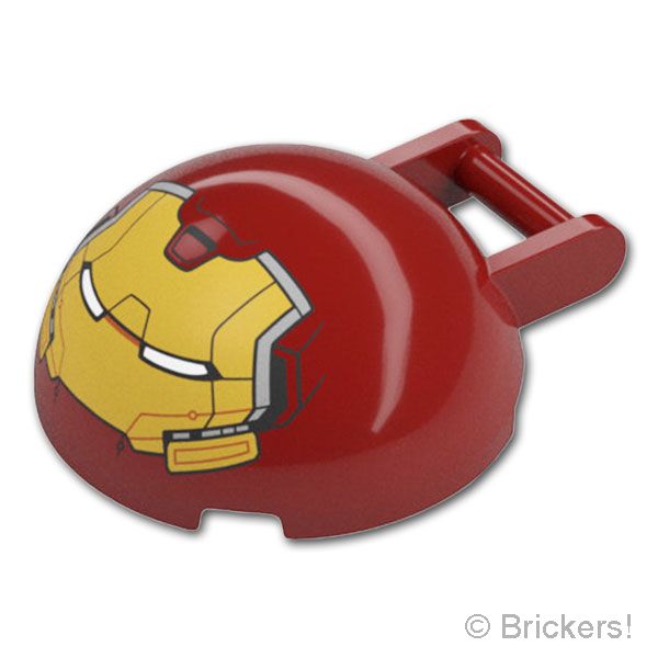 LEGO® パーツ 6586336 ウィンドスクリーン キャノピー 4 x 4 x 1 2/3 - アイアンマン ハルクバスターフェイス：[Dark Red / ダークレッド] 18990pb09-154 