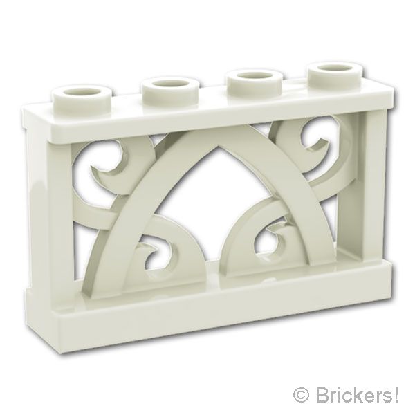 LEGO® パーツ 6097236 フェンス 1 x 4 x 2 - オーナメント ：[White / ホワイト] 19121-001 