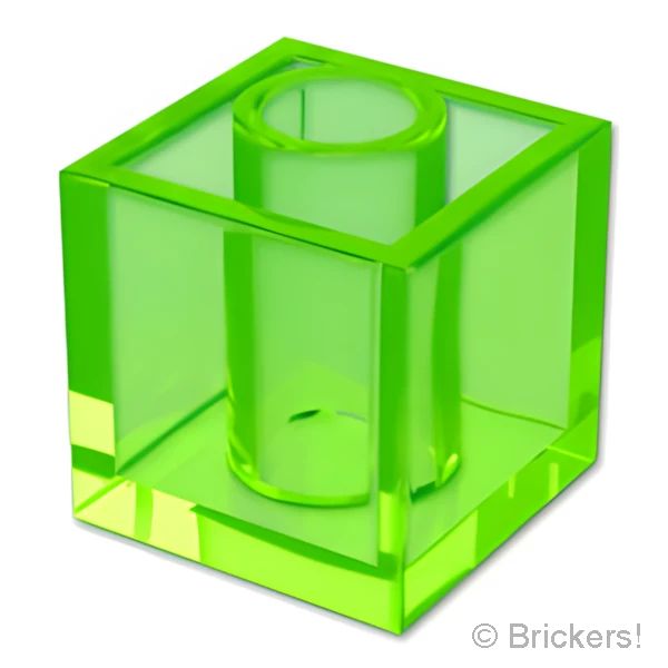 LEGO® パーツ 6336983/6507905 ミニフィグ プレーンヘッド - キューブ：[Tr,Bt Green / トランスブライトグリーン] 19729-311 