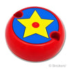 シリンダー 半球 7 x 7 - ハーフポッド黄色い星付き：[Red / レッド]