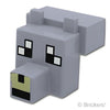 ピクセルの狼 - マインクラフト：[Light Bluish Gray / グレー]