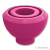 ブロック ラウンド 1 1/2 x 1 1/2 x 2/3 - ドームトップ：[Magenta / マゼンタ]