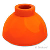 ブロック ラウンド 1 1/2 x 1 1/2 x 2/3 - ドームトップ：[Reddish Orange / レディッシュオレンジ ]