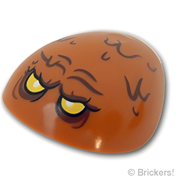 LEGO® パーツ 6271423 ラージフィギュア ラウンドアーマー クレイフェイス パターン：[Dark Orange / ダークオレンジ] 21560pb09-038