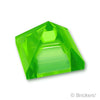スロープ ピラミッド 45° 1 x 1 x 2/3：[Tr,Bt Green / トランスブライトグリーン]