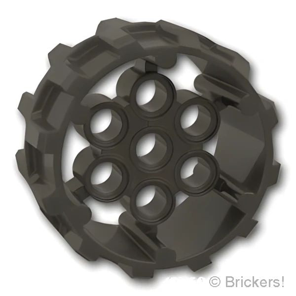 LEGO® パーツ - ホイール ハード プラスチック 37mm x 22mm - ピンホール：[Pearl Dk,Gray / パールダークグレー] 22410-148 