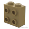 ブロック 1 x 2 x 1 2/3 - 1面スタッド：[Dark Tan / ダークタン]