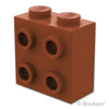 ブロック 1 x 2 x 1 2/3 - 1面スタッド：[Reddish Brown / ブラウン]