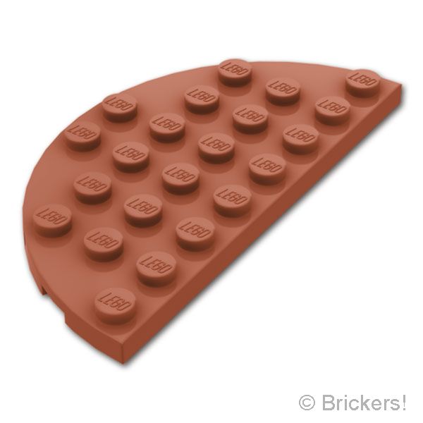 LEGO® パーツ 6618257 プレート ラウンド ハーフ 4 x 8：[Reddish Brown / ブラウン] 22888-192 