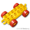 デュプロ カーベース 2 x 6 レッドホイール ヒンジ付き：[Yellow / イエロー]