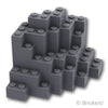 ロック パネル 8 x 8 x 6 - 岩肌 シンメトリー：[Dark Bluish Gray / ダークグレー]