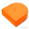 タイル ラウンド 1 x 1 - 半円：[Orange / オレンジ]
