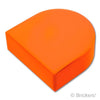 タイル ラウンド 1 x 1 - 半円：[Reddish Orange / レディッシュオレンジ ]