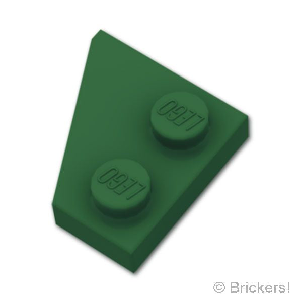 LEGO® パーツ 6222414/6304758/6600305 ウェッジ プレート 2 x 2 - 右：[Dark Green / ダークグリーン] 24307-141 