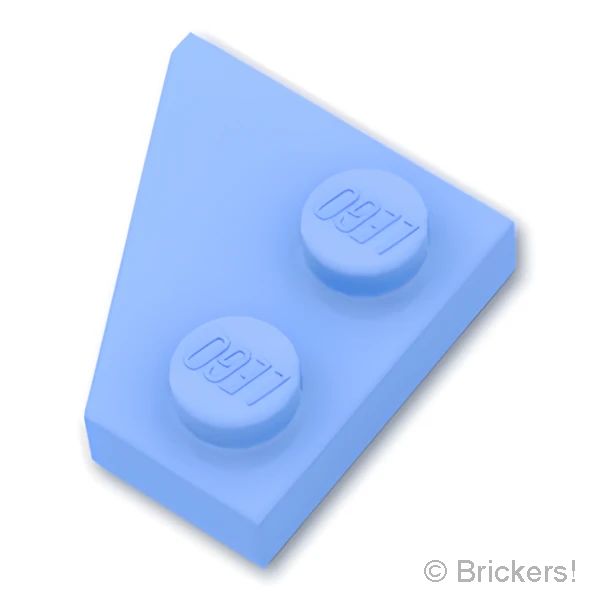 LEGO® パーツ 6383107 ウェッジプレート 2 x 2 - 右：[Bt,Lt Blue / ブライトライトブルー] 24307-212 の商品ページ｜レゴ®パーツ バラ売りのブリッカーズ