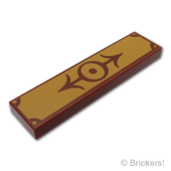 LEGO® パーツ 6599863 タイル 1 x 4 - トレインのマーク：[Reddish Brown / ブラウン] 2431pb0943-192 