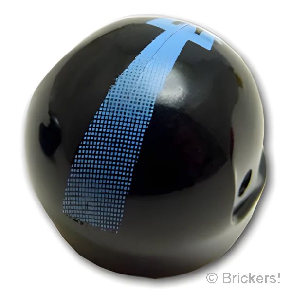 LEGO® パーツ 4500440 ヘルメット - ブルートライデントパターン：[Black / ブラック] 2446pb23-026 