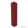 ブロック 1 x 1 x 5：[Dark Red / ダークレッド]