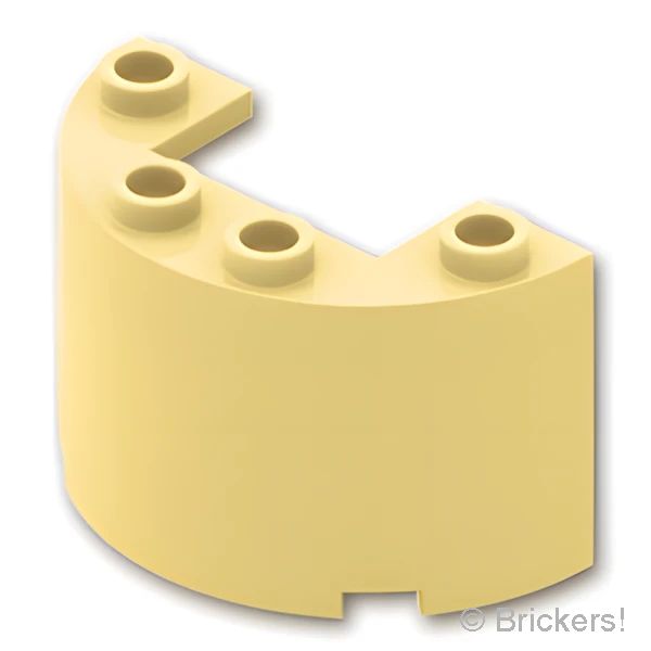 LEGO® パーツ 6234107/6249554 シリンダー ハーフ 2 x 4 x 2 - カットアウト：[Tan / タン] 24593-005 
