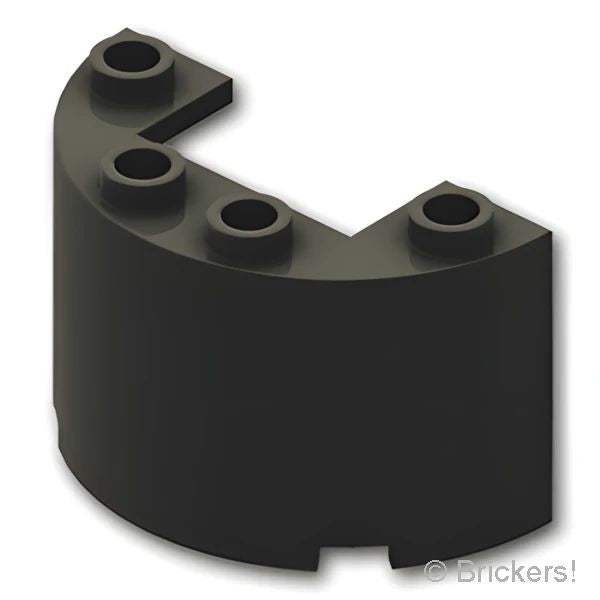 LEGO® パーツ 6251544 シリンダー ハーフ 2 x 4 x 2 - カットアウト：[Black / ブラック] 24593-026 