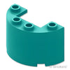 シリンダー ハーフ 2 x 4 x 2 - カットアウト：[Dark Turquoise / ダークターコイズ]