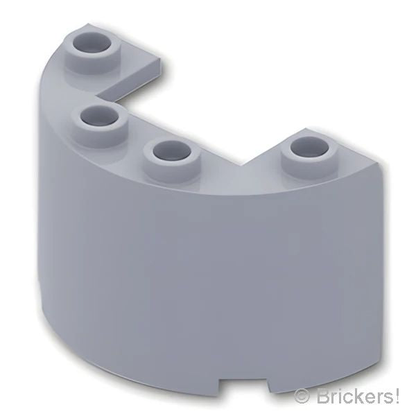 LEGO® パーツ 6134782/6249550 シリンダー ハーフ 2 x 4 x 2 - カットアウト：[Light Bluish Gray / グレー] 24593-194 