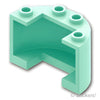 シリンダー ハーフ 2 x 4 x 2 - カットアウト：[Light Aqua / ライトアクア]