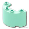 シリンダー ハーフ 2 x 4 x 2 - カットアウト：[Light Aqua / ライトアクア]