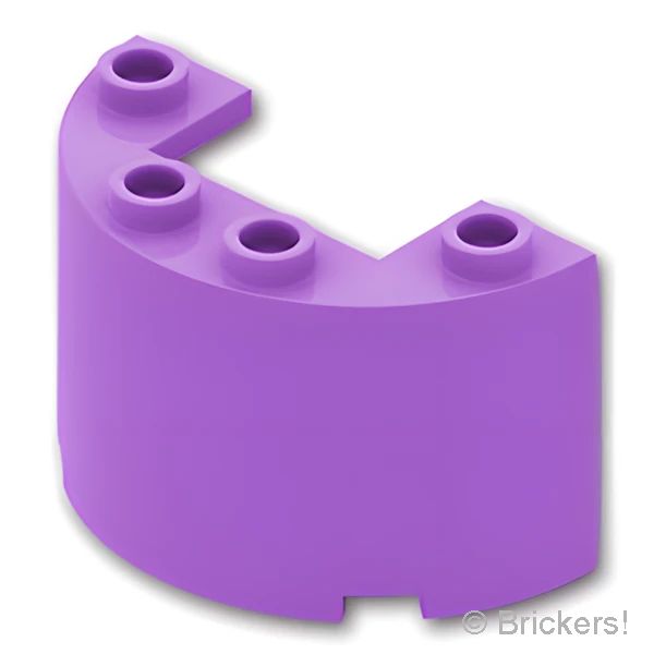 LEGO® パーツ 6249772 シリンダー ハーフ 2 x 4 x 2 - カットアウト：[Md,Lavender / ミディアムラベンダー] 24593-324 