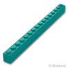 ブロック 1 x 16：[Dark Turquoise / ダークターコイズ]