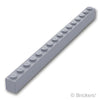 ブロック 1 x 16：[Light Bluish Gray / グレー]