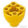 ブロック ラウンド 2 x 2 - ドームボトム：[Yellow / イエロー]