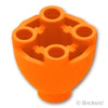 ブロック ラウンド 2 x 2 - ドームボトム：[Orange / オレンジ]
