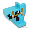 ピクセルの馬の頭 - マインクラフト：[Md,Azure / ミディアムアズール]