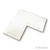 ブロック コーナー 16 x 16 x 2/3 - 7 x 7 - 1 x 4 インデント：[White / ホワイト]