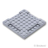 ブロック 8 x 8 x 2/3 - 1 x 4 インデント：[Light Bluish Gray / グレー]