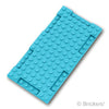 ブロック 8 x 16 x 2/3 - 1 x 4 インデント：[Md,Azure / ミディアムアズール]