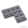 プレート コーナー 4 x 4：[Dark Bluish Gray / ダークグレー]