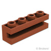 ブロック 1 x 4 - 横溝：[Reddish Brown / ブラウン]