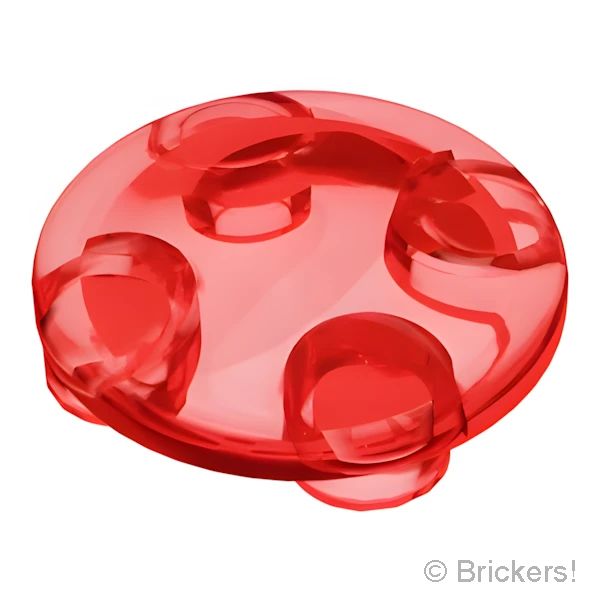 LEGO® パーツ 4260790/6171008/6254635/6581776 プレート ラウンド 2 x 2 - ラウンドボトム：[Tr,Red / トランスレッド] 2654-041 