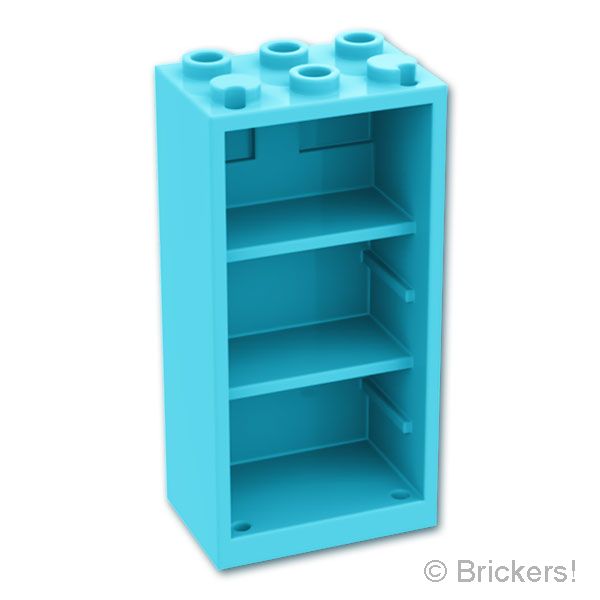 LEGO® パーツ 6584806 コンテナ 食器棚 冷蔵庫 2 x 3 x 5：[Md,Azure / ミディアムアズール] 2656-156 