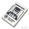 タイル 2 x 3 - WANTED! 囚人番号604-19 指名手配書：[White / ホワイト]