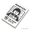 タイル 2 x 3 - WANTED! 囚人番号604-15 指名手配書：[White / ホワイト]